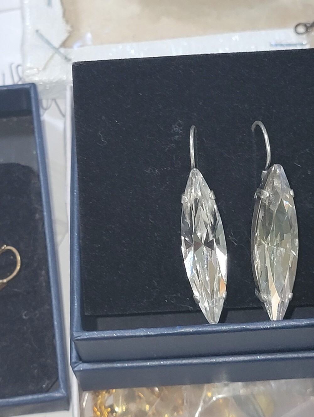 Earrings 🌴🌴🌴Old Hollywood Style🌴🌴🌴 Glam Swarovski Crystal Earrings - Picture 4 of 17